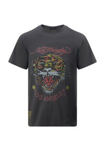 Mens Tiger-Vintage Roar T-Shirt - Black