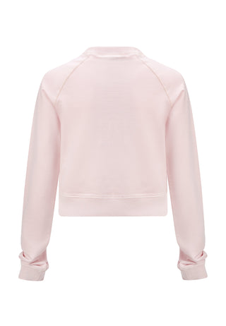 Womens Top-Buzz Cropped Crew Neck Jumper - Pink